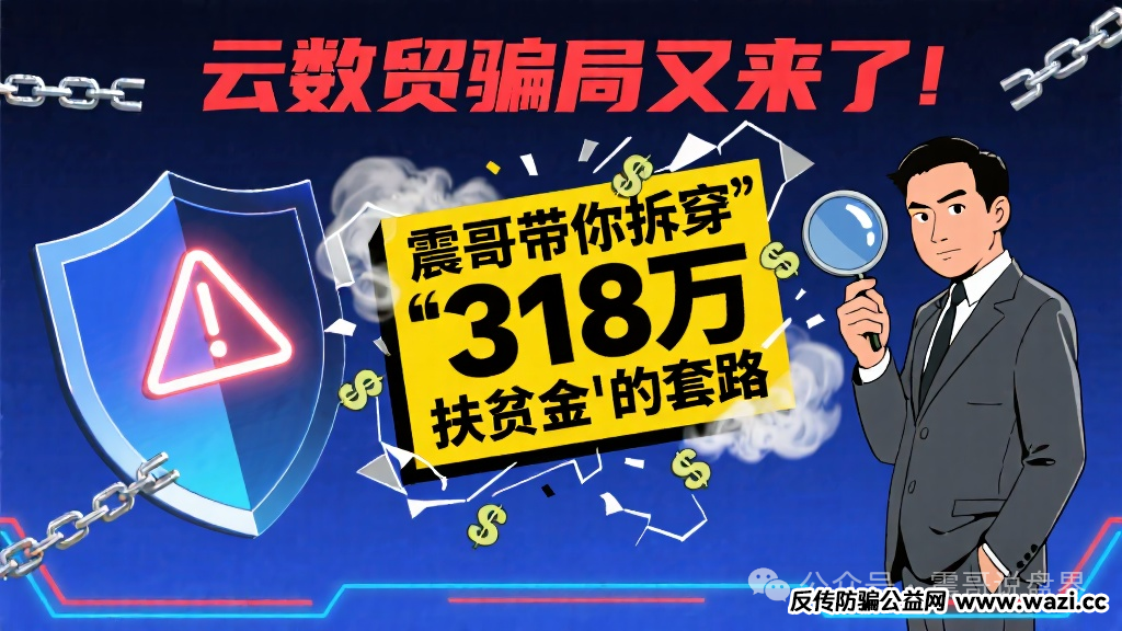 【云数贸】骗局又来了!拆穿"318万扶贫金"的套路!