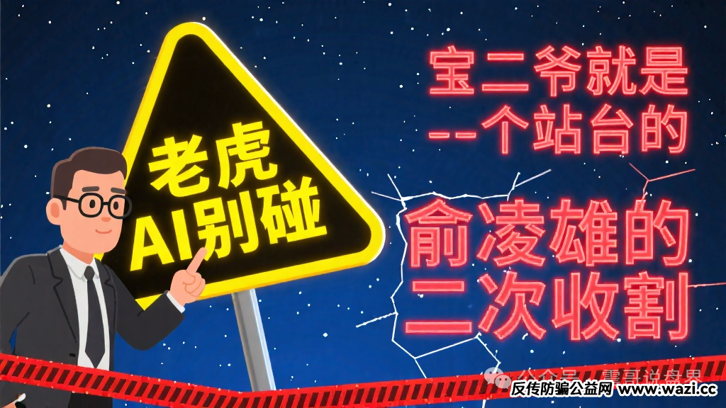 骗局曝光【老虎AI】别碰，宝二爷就是个站台的，俞凌雄的二次收割！