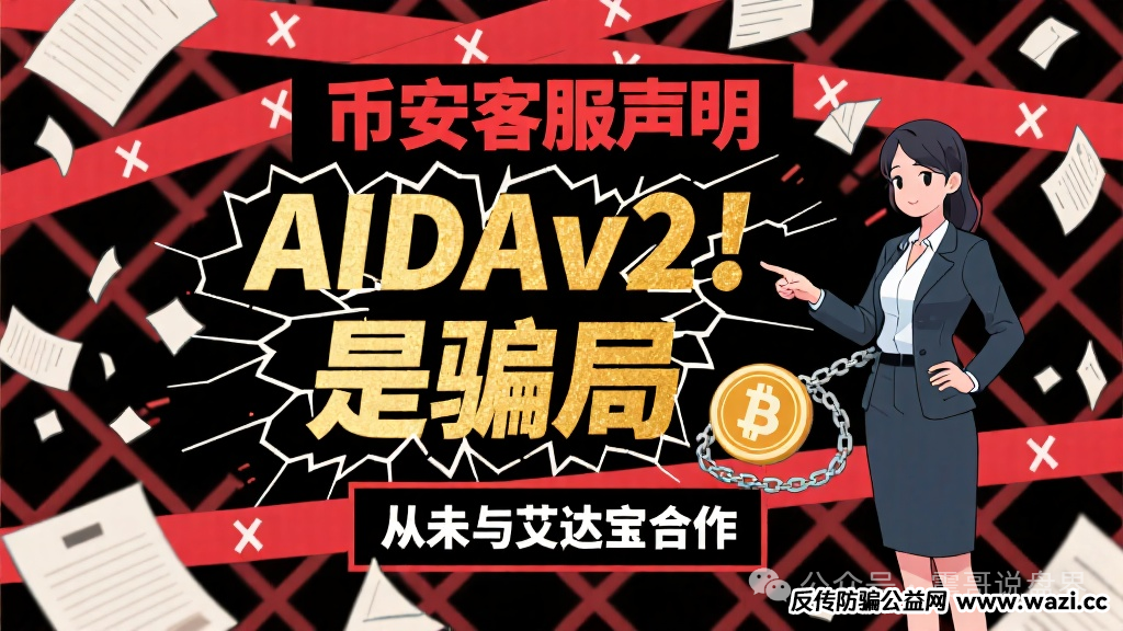 币安客服暗示【AIDAv2（艾达宝）】是骗局，从未与之开展任何合作！