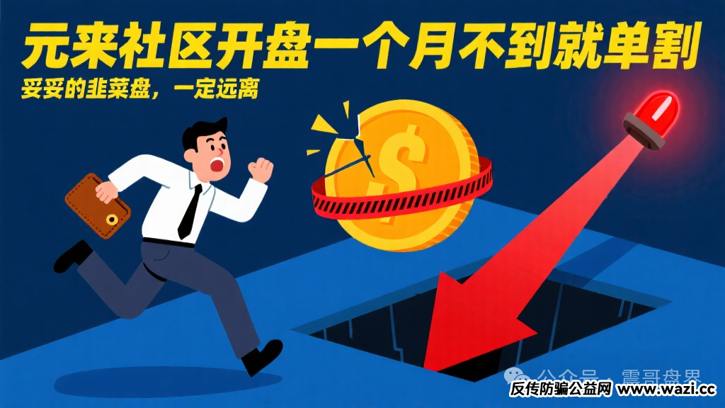 【元来社区】开盘一个月不到就单割，妥妥的韭菜盘！