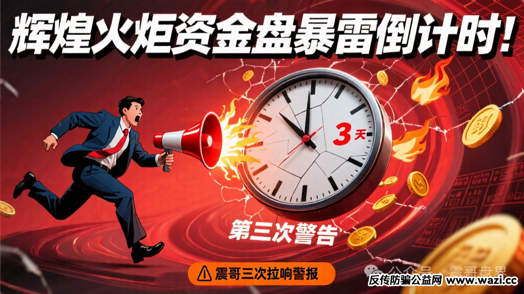 【澳门辉煌火炬】资金盘暴雷倒计时！震哥三次拉响警报！