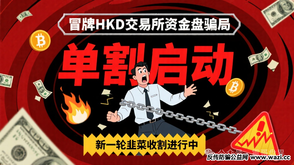 冒牌HKD交易所资金盘骗局，已经开始单割，一轮圈韭菜盘！