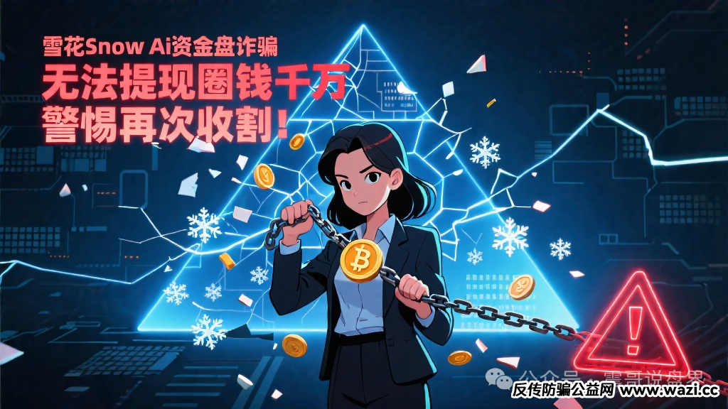 【雪花Snow】 Ai量化资金盘诈骗,无法提现,圈钱千万,警惕再次收割!