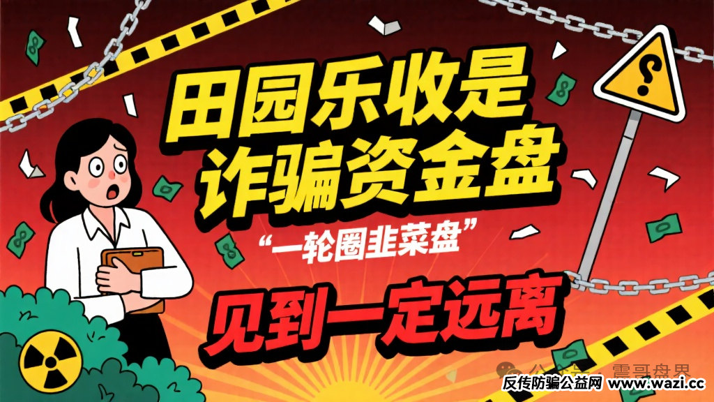 【田园乐收】是诈骗资金盘，一轮圈韭菜盘，见到一定远离！