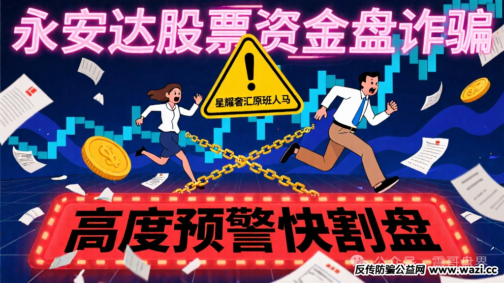 【永安达】股票资金盘诈骗，“星耀奢汇”原班人马，高度预警快割盘！