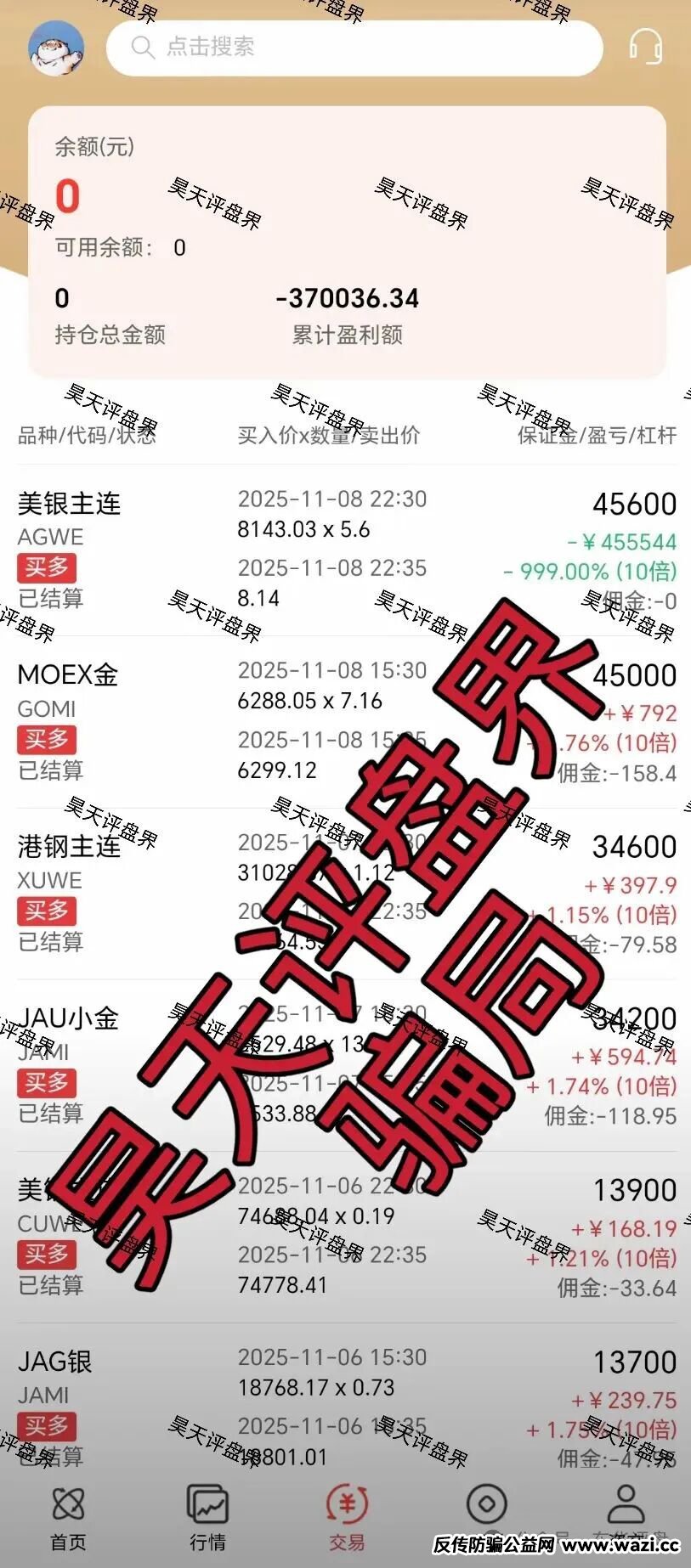 荣耀集团（嘉悦国际）期货带单类资金盘骗局，11月8号大量会员爆仓，账号一夜归零，2千多名会员被单割，高度预警